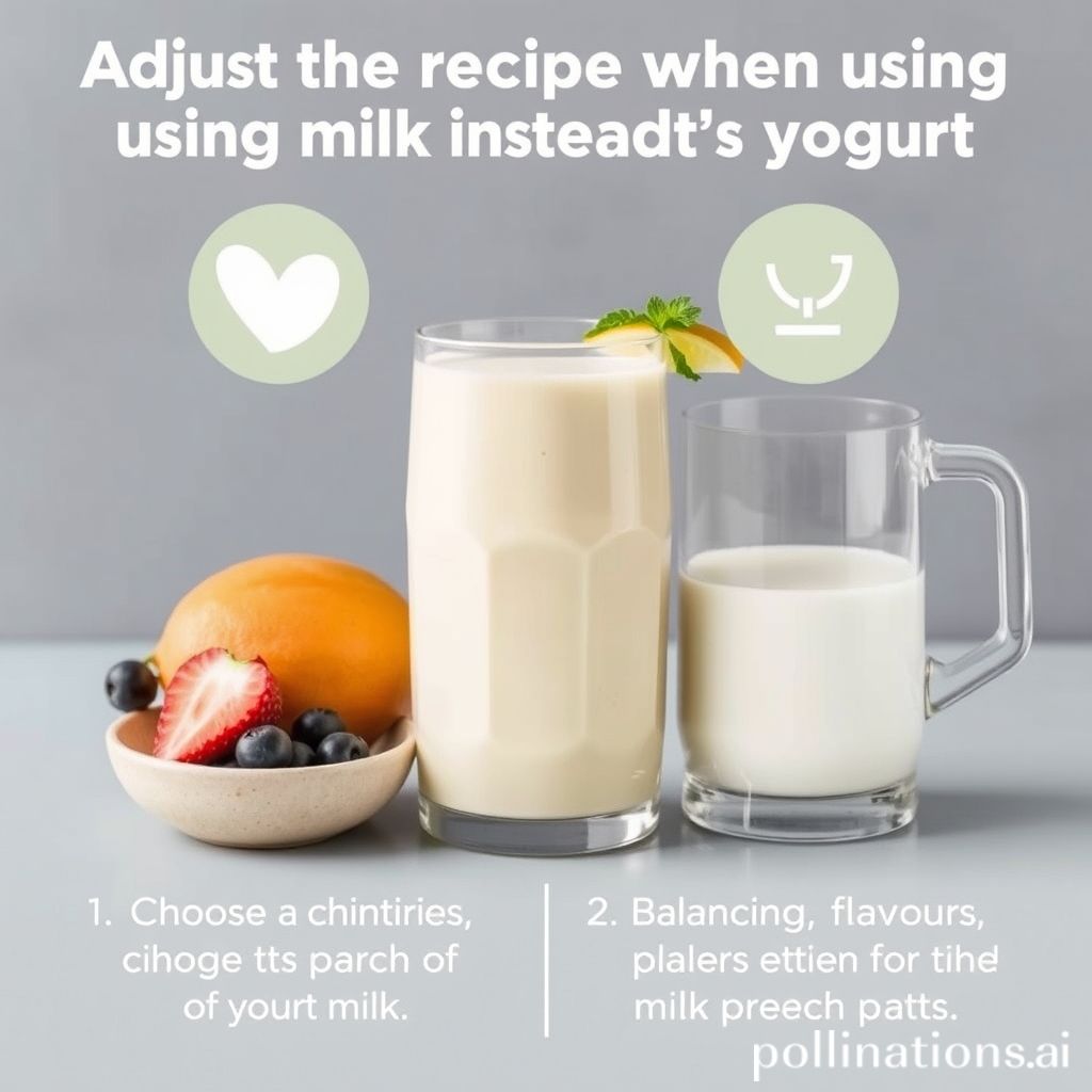 Adjusting the recipe when using milk instead of yogurt 1. Choosing the right type of milk for your smoothie 2